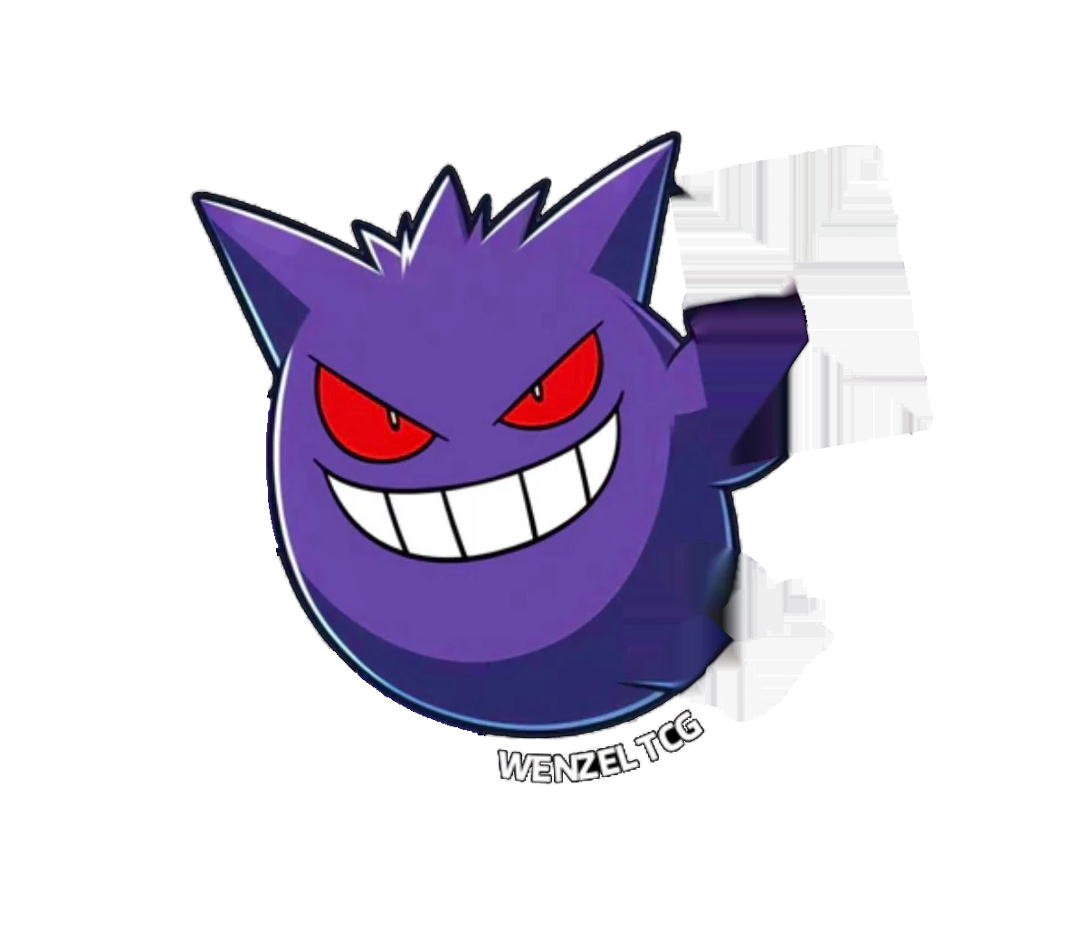 Wenzel TCG Gengar with a trading card